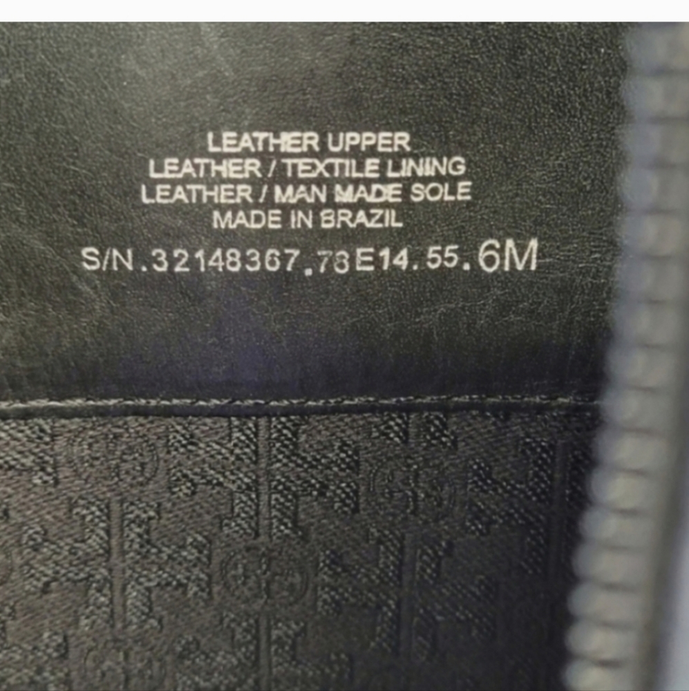 TORY BURCH Grace Saddle Black Leather Boots Size 6 - Picture 11 of 12